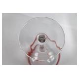 Pier 1 Imports Swirlline Red Balloon Wine Glasses - 9in Tall (Lot of 4)