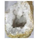 Quartz Geode with Hollow Cavity - Drusy Quartz Crystals