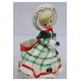 Mid-Century Goebel Christmas Girl Figurine Circa 1957, Model 166