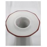 Porsgrund Norway Candlestick - 7 in, Hearts & Pine Pattern, Rare Collectible