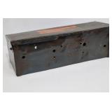 Vintage Metal Mailbox with American Flag & Heart Motifs