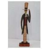 Uncle Sam Folk Art Wooden Figure - Americana, 22 1/2 in Tall