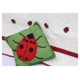 Ladybug Quilt 45" Square - Included 11" Pillow