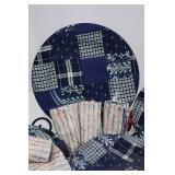 American Living Ironstone Patchwork Dinnerware Set - Navy & White Plates Style 2268-BP