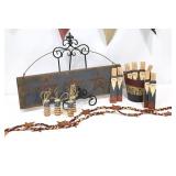 Patriotic Americana Rustic Decor Set - Stars & Stripes, Wooden Bearded Figures