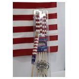 Valley Forge 2x8x12 US Flags Porch Set with 5-Finger Cast Bracket