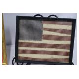 Vintage Betsy Ross Flag - 3 Framed Fabric US Flags Wall Art