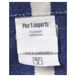 Red Woven Picnic Basket with Lid - Patriotic Display Set (2 Flags, Lemonade Sign, Pier 1 Napperon)