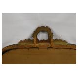 Vintage Ornate Gold Gilt Mirror - 27 in Wide x 25 in High