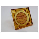 Golden Nugget Ash Tray - Vintage Downtown Las Vegas Glass