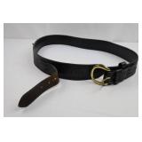 Bianchi Leather Gun Belt with Brass Buckle - Size 46