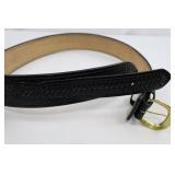 Bianchi Leather Gun Belt - Brass Buckle, Not Used - Size 38