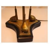 Wildwood Vintage Golf Lamp - 27in Brass, 3-Way Bulb, Golf Ball Center