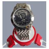 August Steiner Kennedy Half Dollar Coin Dial Watch – $299 Retail – w/ Tin Case