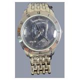 August Steiner Kennedy Half Dollar Coin Dial Watch – $299 Retail – w/ Tin Case