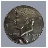 August Steiner Kennedy Half Dollar Pocket Watch w/ Chain – $299 Retail – Coin Design Case w/ Tin