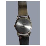 Gently Loved Kennedy Coin Style Watch – Gold & Silver Eagle Band – Unique Statement Piece