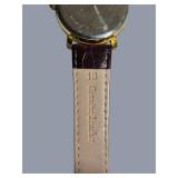 Gently Loved Eagle Coin Style Watch – Brown Leather Band – Classic Patriotic Design