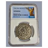 1961 Mexico Silver Peso – NGC Certified Genuine – 10% Silver – Classic Coin