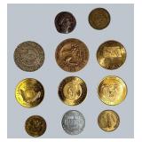 Vintage Token & Medal Lot – Gold Rush, Centennial, Good Luck & Commemorative Mix