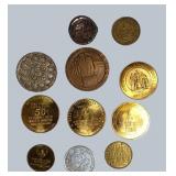 Vintage Token & Medal Lot – Gold Rush, Centennial, Good Luck & Commemorative Mix