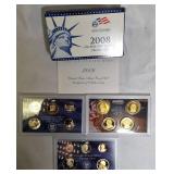 2008 U.S. Mint Proof Set – Complete w/ Presidential & State Quarter Sets – Box/COA