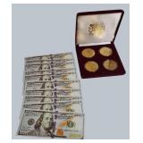 Grand Casino Hinckley Coin Set + $1,000 Play Money – Fun Collector Display!
