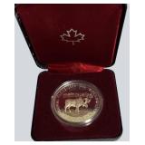 1985 Canada Silver Dollar – National Parks Moose Proof in Case!
