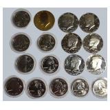 PROOF COIN LOT – 1996 KENNEDY HALVES, STATE QUARTERS + MORE