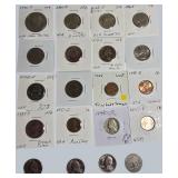 MIXED U.S. COIN LOT – ERRORS, TONING, OLDER DATES – CAPSULED & LABELED GROUP