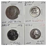 MIXED U.S. COIN LOT – ERRORS, TONING, OLDER DATES – CAPSULED & LABELED GROUP