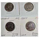 MIXED U.S. COIN LOT – ERRORS, TONING, OLDER DATES – CAPSULED & LABELED GROUP