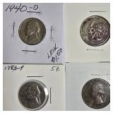 MIXED U.S. COIN LOT – ERRORS, TONING, OLDER DATES – CAPSULED & LABELED GROUP