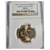NGC MS69 2010-D SACAGAWEA $1 – GREAT LAW OF PEACE – SMS GEM