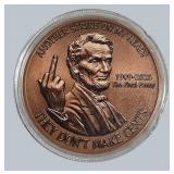 LAST YEAR PENNY NOVELTY ROUND – LINCOLN HUMOR COIN – 1909–2025 DESIGN