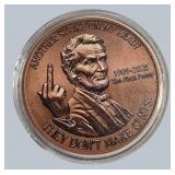 LAST YEAR PENNY NOVELTY ROUND – LINCOLN HUMOR COIN – 1909–2025 DESIGN