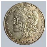 $100 Million Hobo Skull Morgan Dollar – Crazy Cool Art Coin!