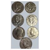 Lot of 7 Kennedy Error Half Dollars – Crease Strikes!