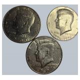 Lot of 7 Kennedy Error Half Dollars – Crease Strikes!