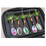 Set of 10 Spinner Baits in Case