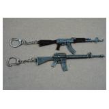*2* Mini Metal AK-47 Keychains - 4.5" Long