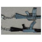 *2* Mini Metal AK-47 Keychains - 4.5" Long