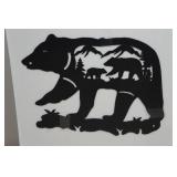 Laser Cut Metal Wall Décor - Black Bear