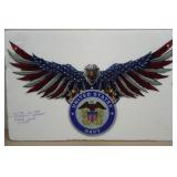 Metal US Navy Patriotic American Eagle