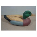Vintage Hand Carved Mallard Decoy - By M. Coleman