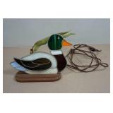 Handmade Lead Glass Mallard Night Light