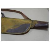 Antique Canvas and Leather Take Down Rifle Gun Case