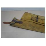 Antique Canvas and Leather Take Down Rifle Gun Case