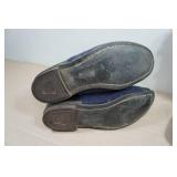 Antique Wool/Felt/Leather Hunting Boots and Black Rubber Buckle Over Boots