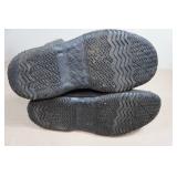 Antique Wool/Felt/Leather Hunting Boots and Black Rubber Buckle Over Boots